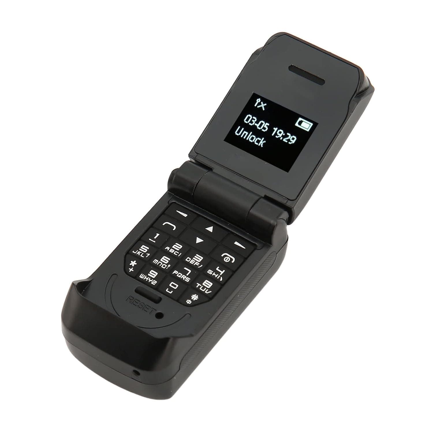Mini Flip Phone, 0.66 Inch OLED Screen Flip Cell Phone, Multi Function HiFi Sound Small Mini Cell Phone Pocket Micro for Bluetooth Dialer for Seniors 300mAh Battery (White)
