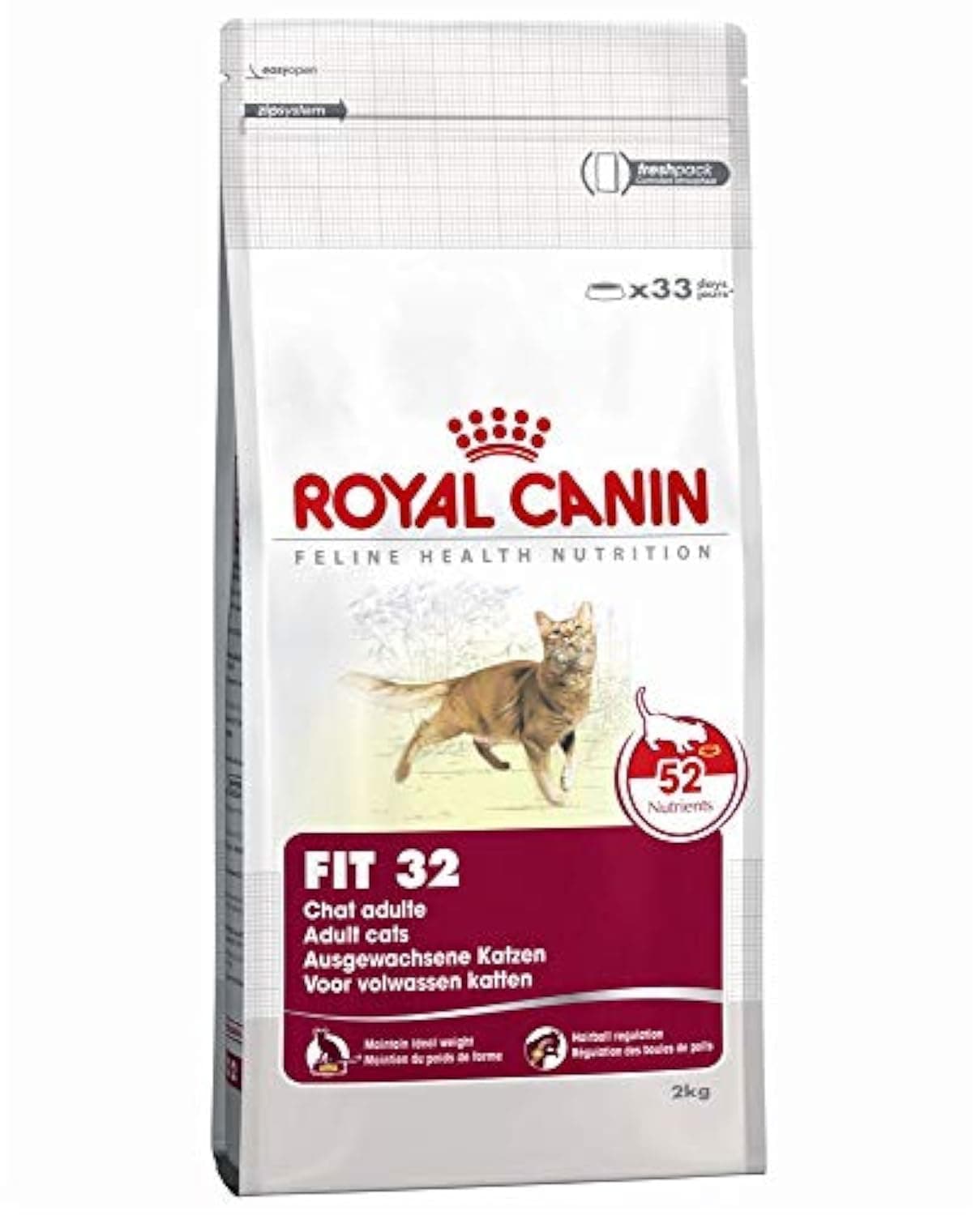 ROYAL CANIN FELINE HEALTH NUTRITION ADULT FIT32 DRY CAT FOOD 2 KG FOR OUTGOING CATS