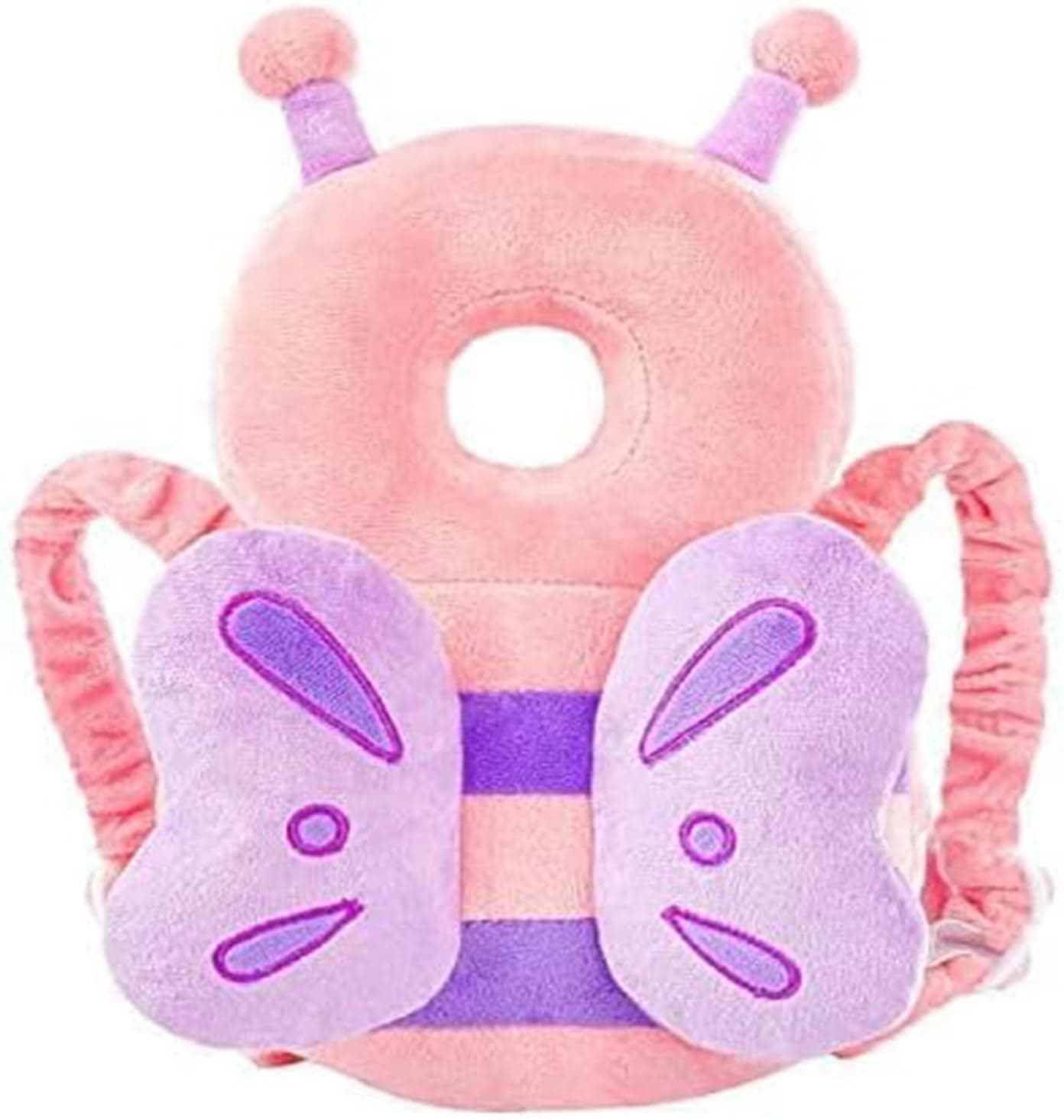 Baby Head Protection Pillow Head Protection Backpack Safety Pads Adjustable Size Baby Head Protector for 4-24 Months Toddler Baby Safety Helmet Baby Harness Baby Walking(Butterfly)