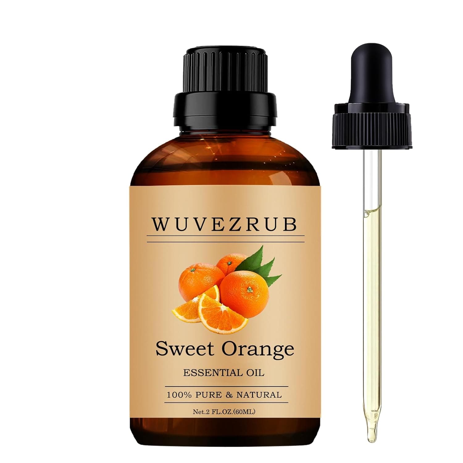 Sweet Orange Essential Oil 60ml for Diffuser, DIY & Home Spa | Pure natural Sweet Orange oil 60ml (2 fl oz),For diffuser, candle/soap/lotion DIY; Dilute for skin & hair care.