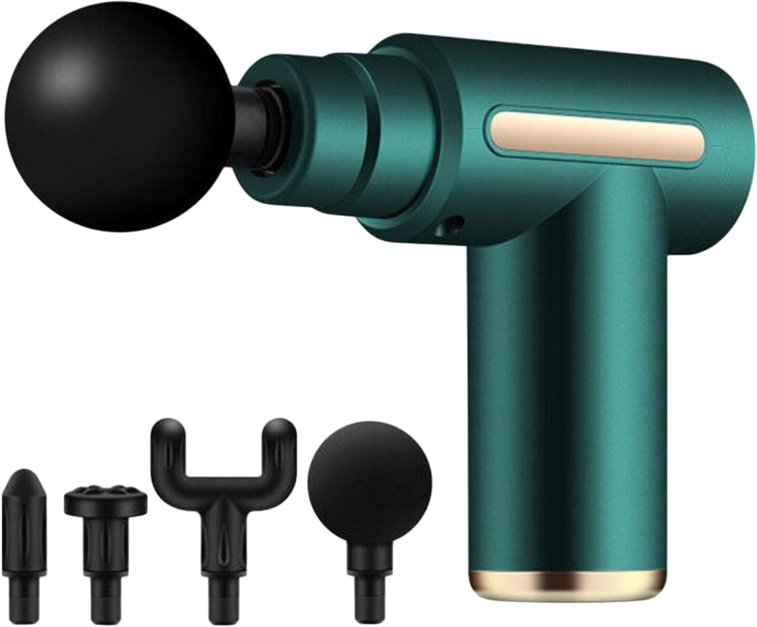 Portable Mini Massage Gun Deep Tissue, Muscle Massage Gun Hand Held Massager for Shoulder Body Back Relaxation Massager for Relief, Rechargeable, Easy to Use. (Green, Screen)