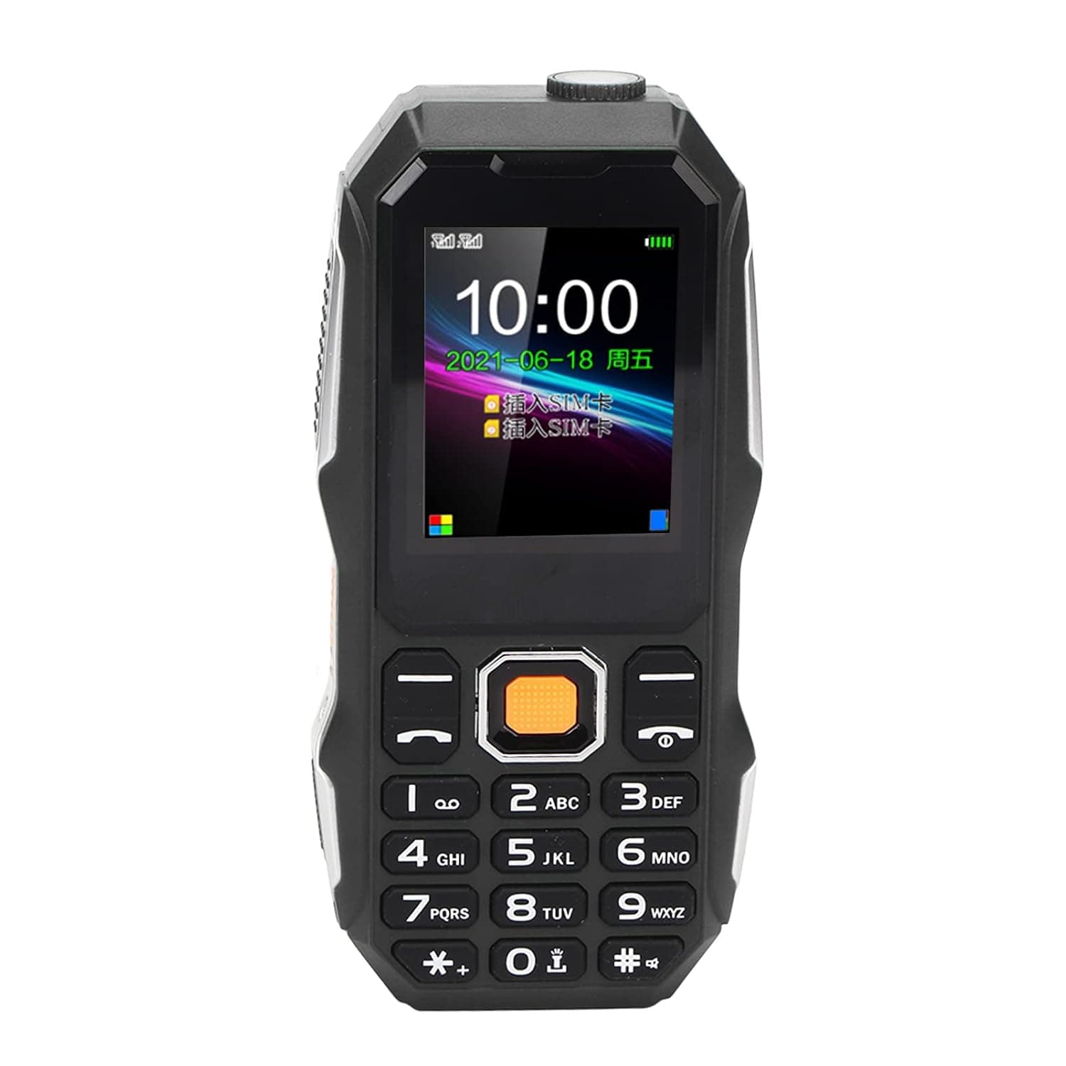 W2021 1.8 Inch Senior Cell Phone, Large Buttons Font Loud Volume, 5800mAh Battery Long Standby, Drop Proof, FM Radio, One Touch Dialing (Black)