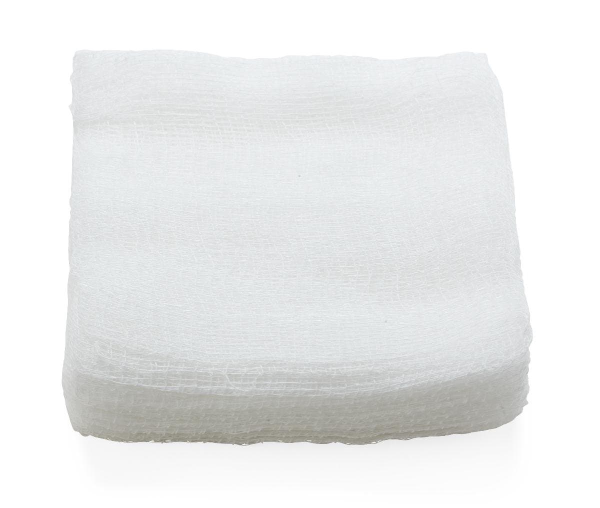 Medline Sterile 100% Cotton Woven Gauze Sponges, 4" x 4", 12-Ply, Ideal for Wound Dressing and General Cleaning, Pack of 10