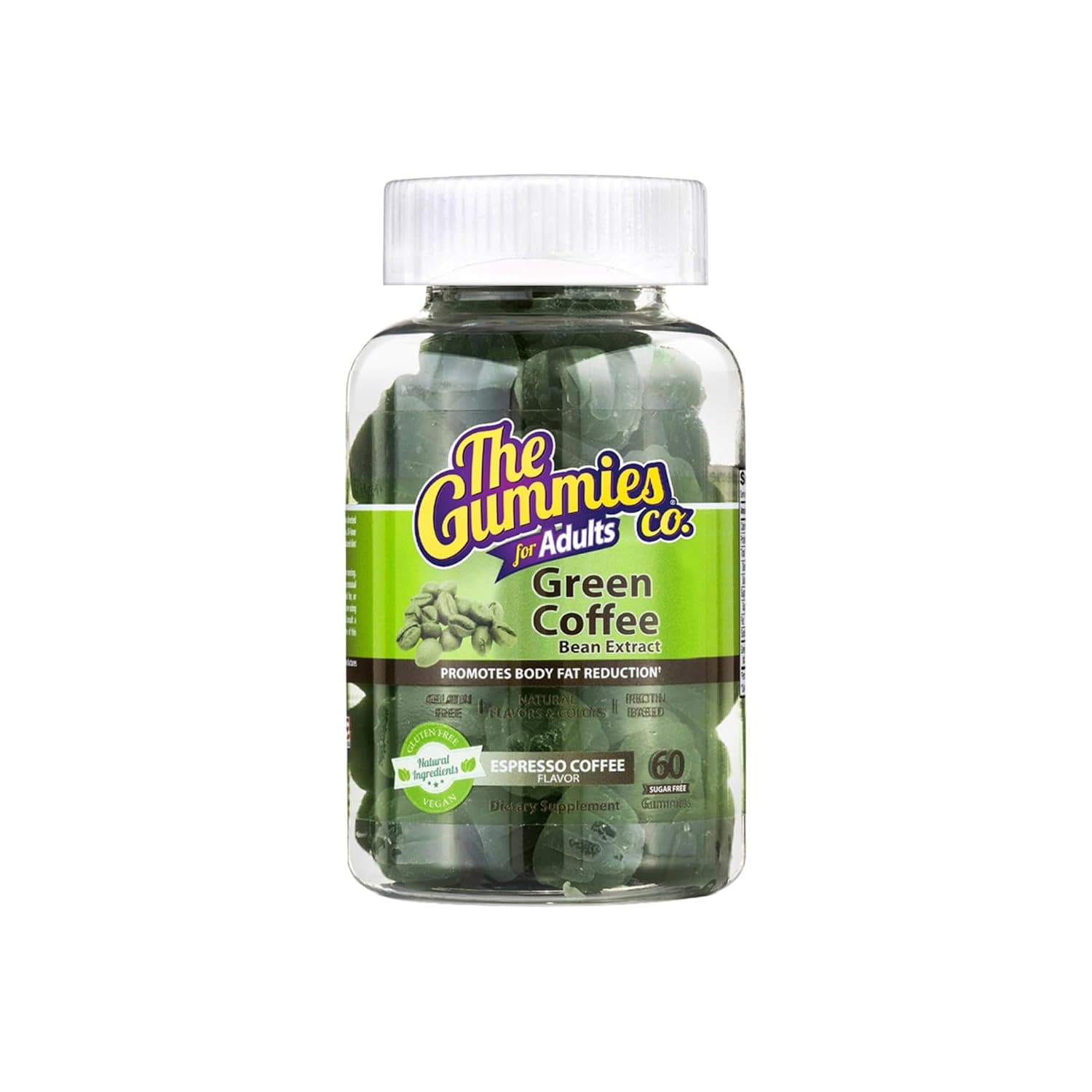 The Gummies Co. Green Coffee Bean Extract | Sugar Free Espresso Coffee Flavor