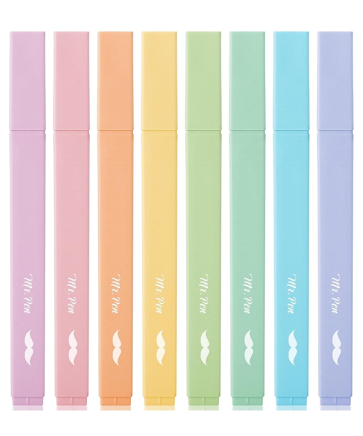 Mr. Pen- Aesthetic Highlighters No Bleed, 8 Pack, Assorted Colors | Chisel Tip, Cute Highlighters Assorted Colors for Journaling, Highlighting, Underlining, Fast Dry, Back to School Supplies | Cute Highlighters Assorted Colors for Journaling, Highlighting, Underlining, Fast Dry, Back to School Supplies