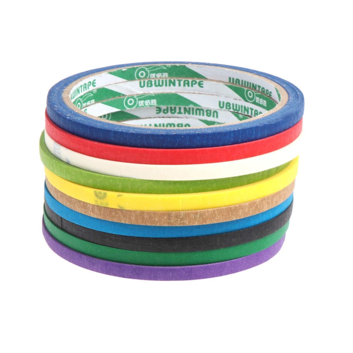 20 Rolls Decorative Paper Tapes Adhesive Paper Tapes Colorful Masking Tapes for DIY Craft Scrapbooking Gift Wrapping 5mmx 5m QiLong