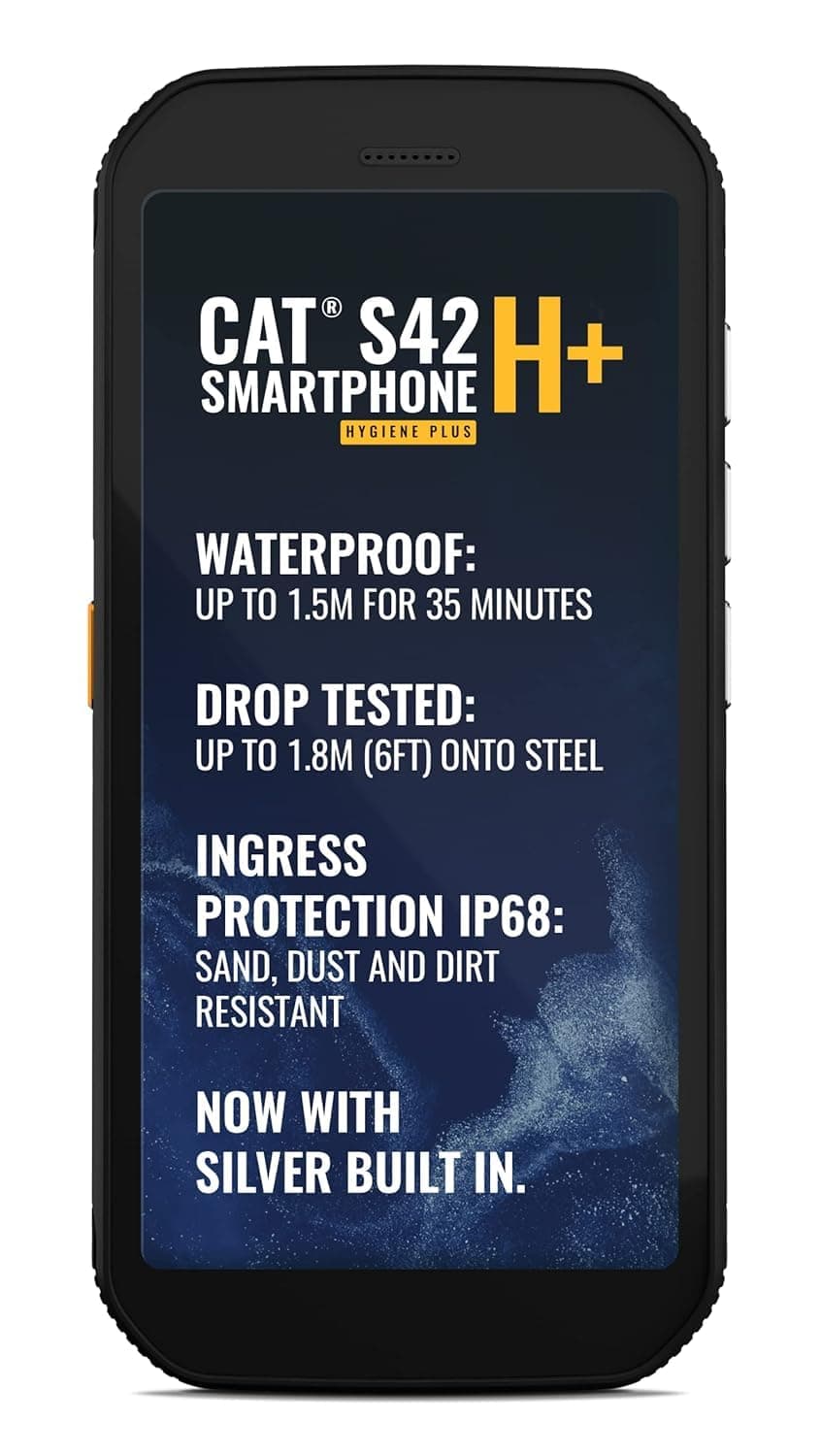 CAT S42 H+ Dual-SIM 32GB ROM + 3GB RAM (GSM Only, No CDMA) 4G/LTE Smartphone, Black - International Version