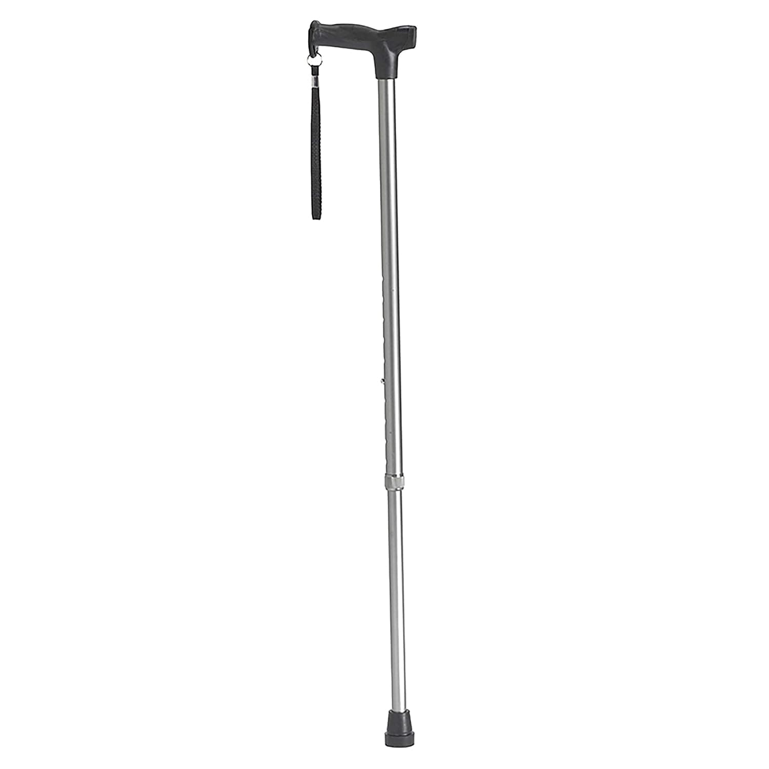 Drive Medical RTL10336GR Comfort Grip Cane, Graphite, Aluminum Tubing, Wrist Strap, Height Adjustment with Locking Ring, Supports up to 300 lb