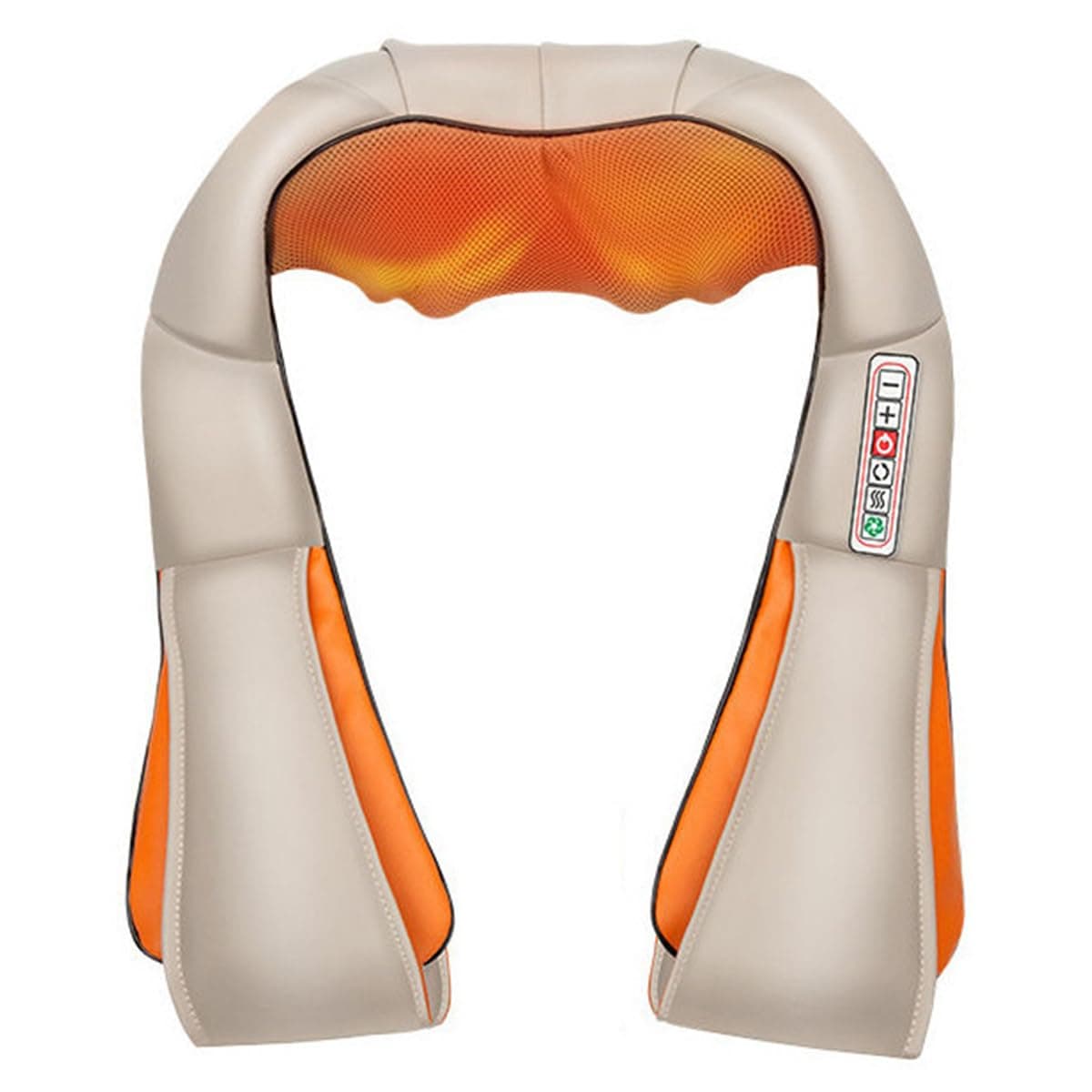 Neck & Back Kneading Massager (BS) with Heat, 6 Key Modes for Muscle Relaxation & Comfort Enhancement, Ideal for General Muscle Tension at Home, Office & Car, Providing Ultimate Comfort, Beige