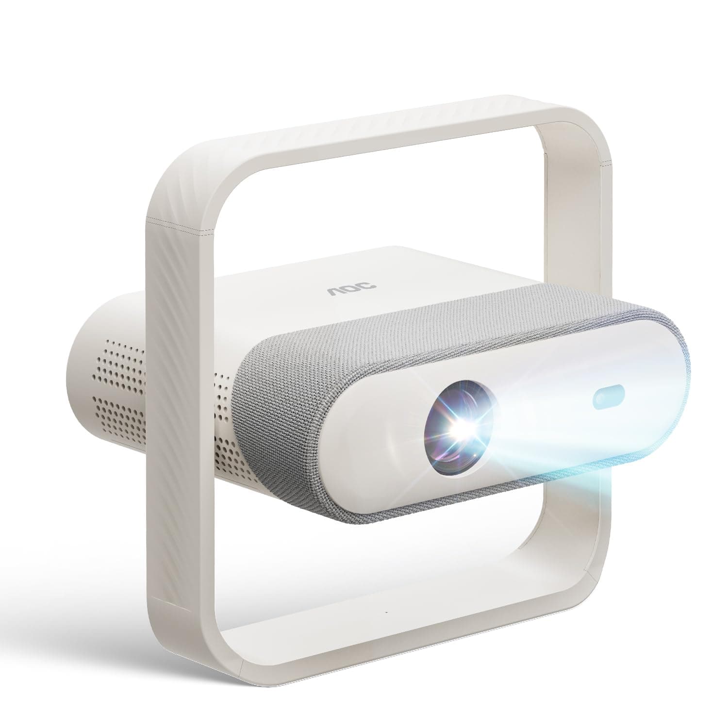 AOC Smart Projector Native 1080P 4K Support,15000 Lumens, Android 13,WiFi6,Auto Focus & Keystone Portable Outdoor Projector,360° Rotatable Projectors with Built-in Apps & Dual Speakers