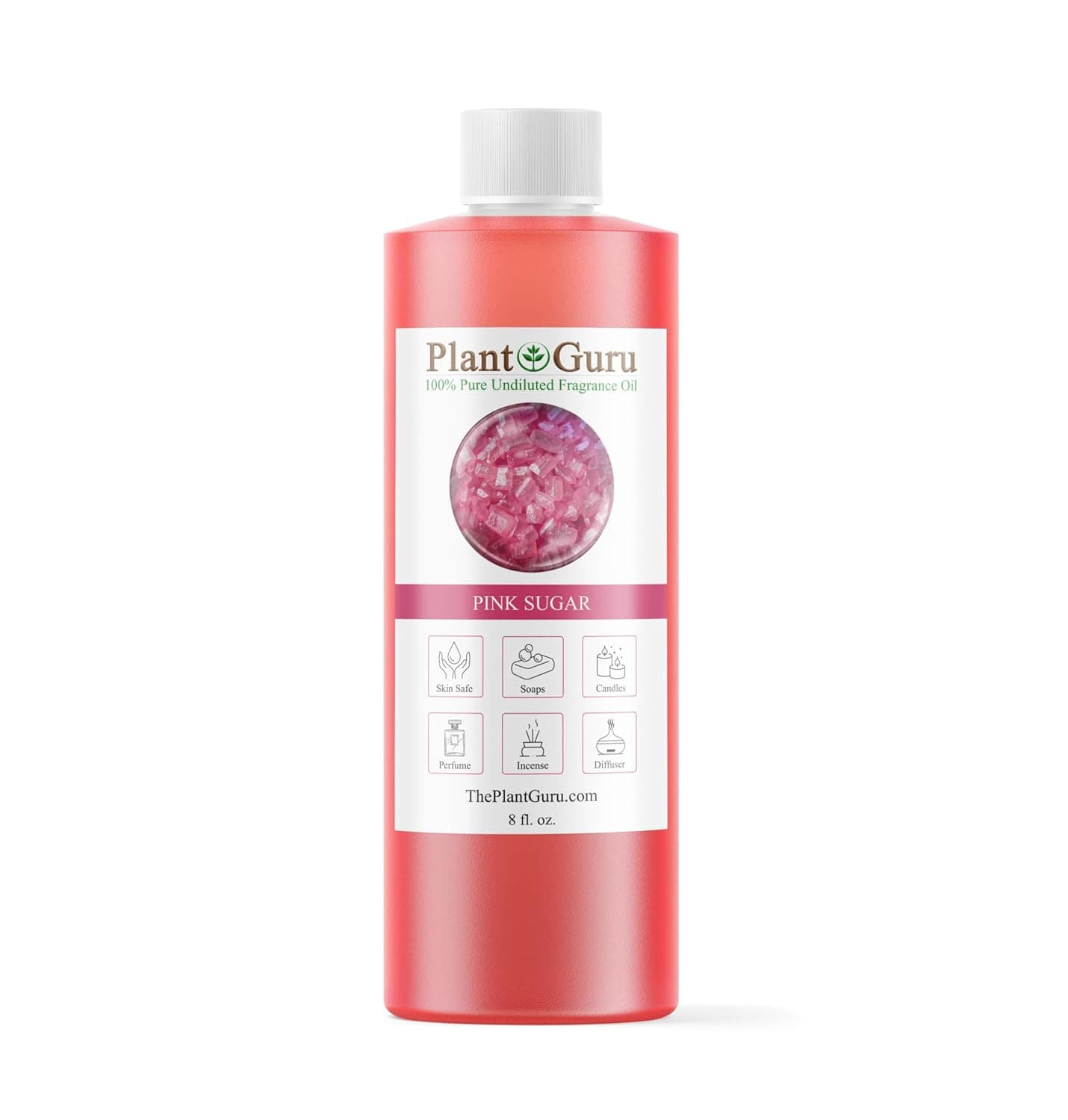 Pink Sugar Fragrance Oil 8 fl. oz. Scented Oil for DIY Soap Making, Candles, Bath Bombs, Body Butters. Used in Aromatherapy Diffusers, Burners and Warmers. Great Addition to Lotions and Creams.