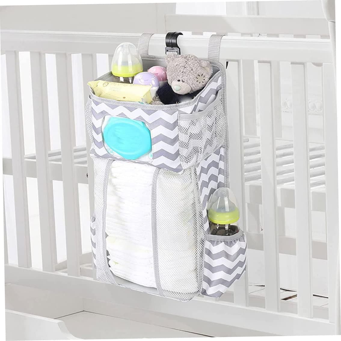 Diaper Caddy nizer with Multiple Pockets Nursery Accessories nizer for Baby Essentials Gray Diaper Storage Caddy for C Table Convenient and Stylish Storage Solution