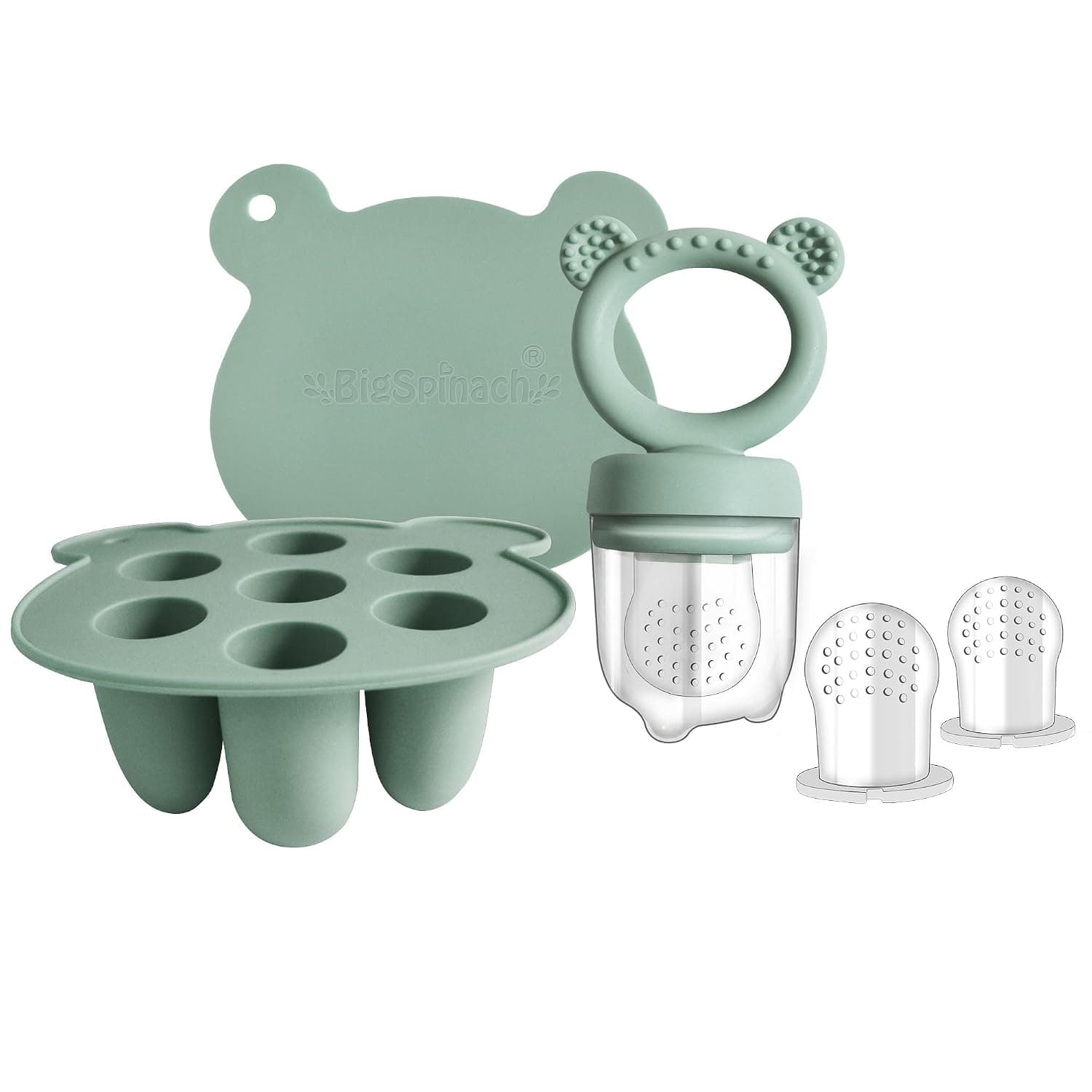 BIGSPINACH Baby Food Freezer Tray and Teething Popsicle Molds – The Perfect Solution for Your Little One's Teething and Feeding Needs