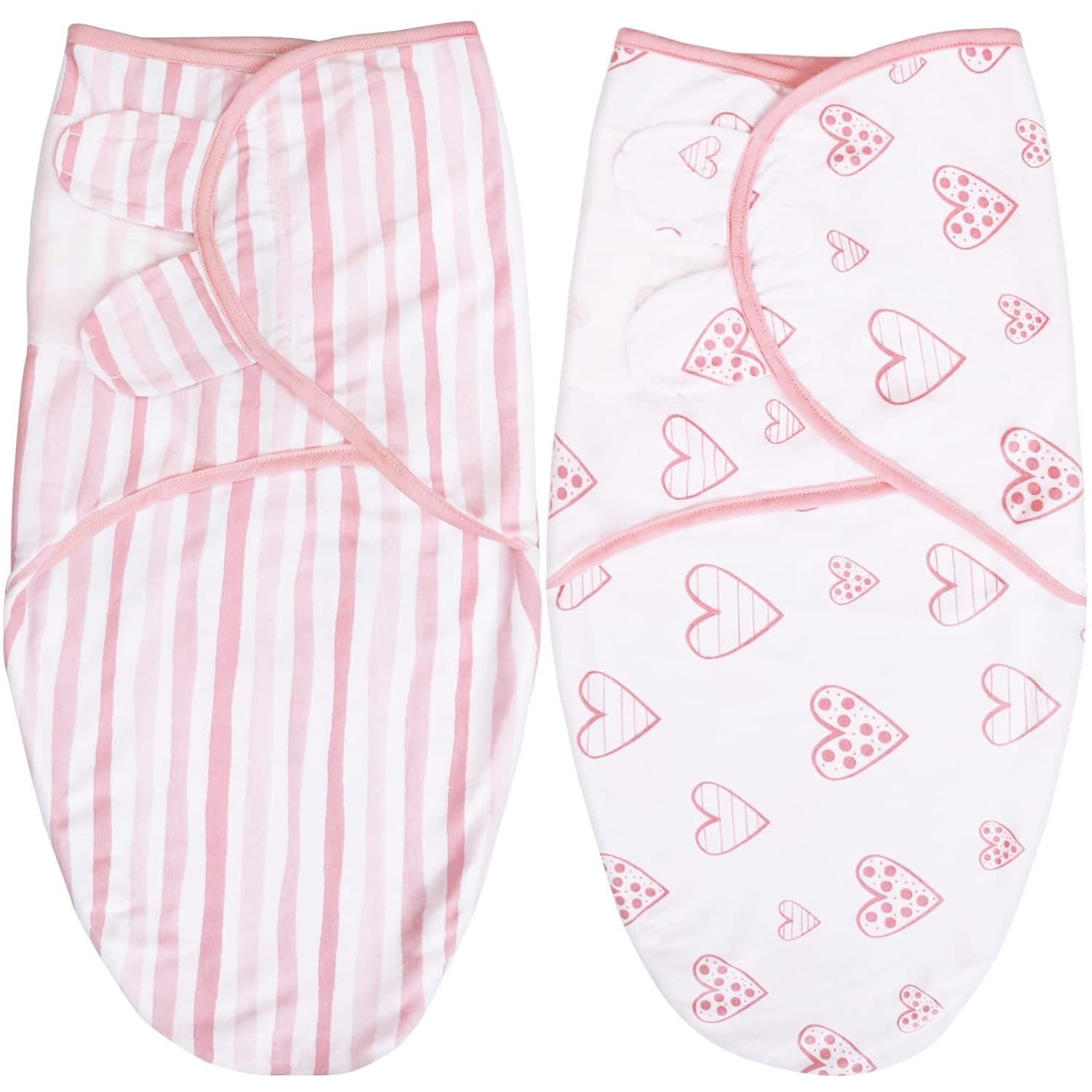 Biloban Swaddle Blankets for Baby Girl, Baby Swaddles 3-6 Months | Baby Swaddle Cotton, Newborn Swaddle, Baby Essentials, Lovely Pink Print, 2 Pack