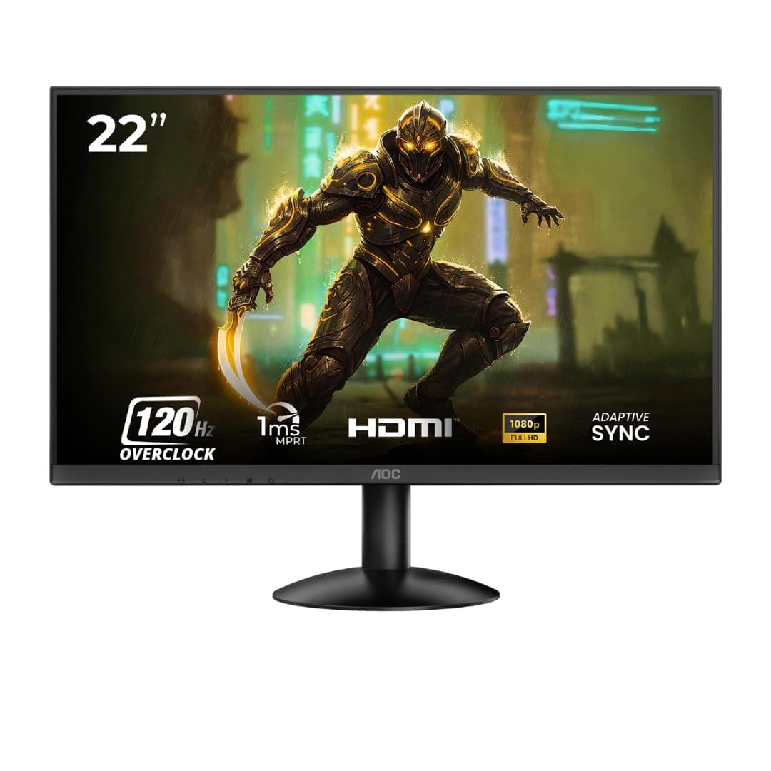 AOC 22B30HM2 21.5" FHD Gaming Monitor | 1920 x 1080 VA Panel | 120Hz Refresh Rate | Free Sync | VESA Mount | Flicker-Free l 1ms (MPRT) Response Time