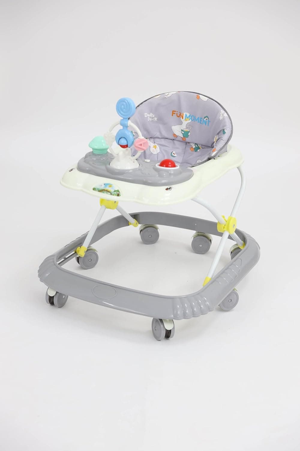 Baby Walker with Soft Padded Seat - Grey
