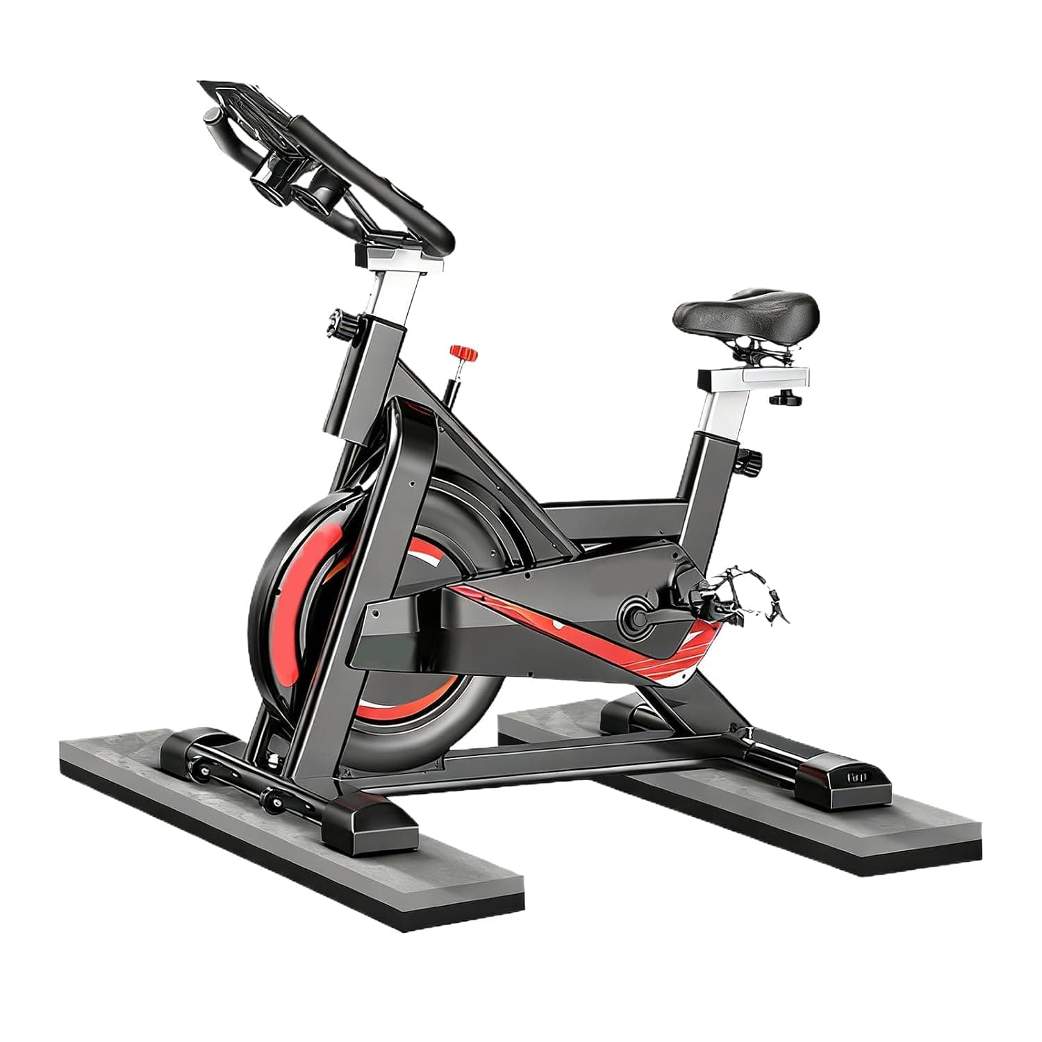 Stationary Bike Mat | Anti-Slip Thick Pads - Home Workout Exercise Mats | for Home Gym Indoor Workout Equipment Trainer Cycling Bicycle Carpet Flooring Rack Bench