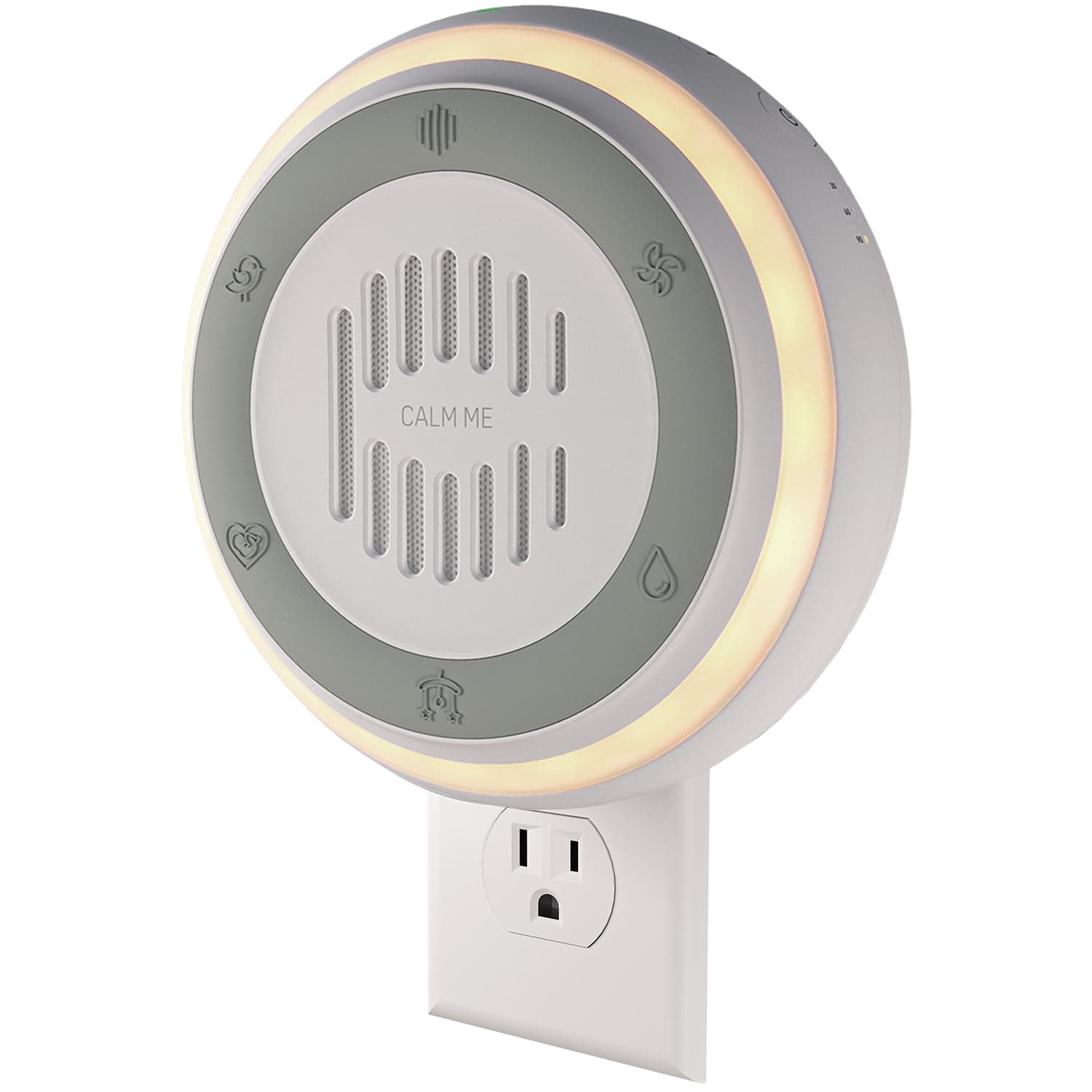 Plug in White Noise Sound Machine with Adjustable Kids Night Light for Sleeping, 20 Non-Looping Sounds, Timer, Volume Control & Headphone Jack | Portable Noise Maker for Adults & Baby, Home, Office
