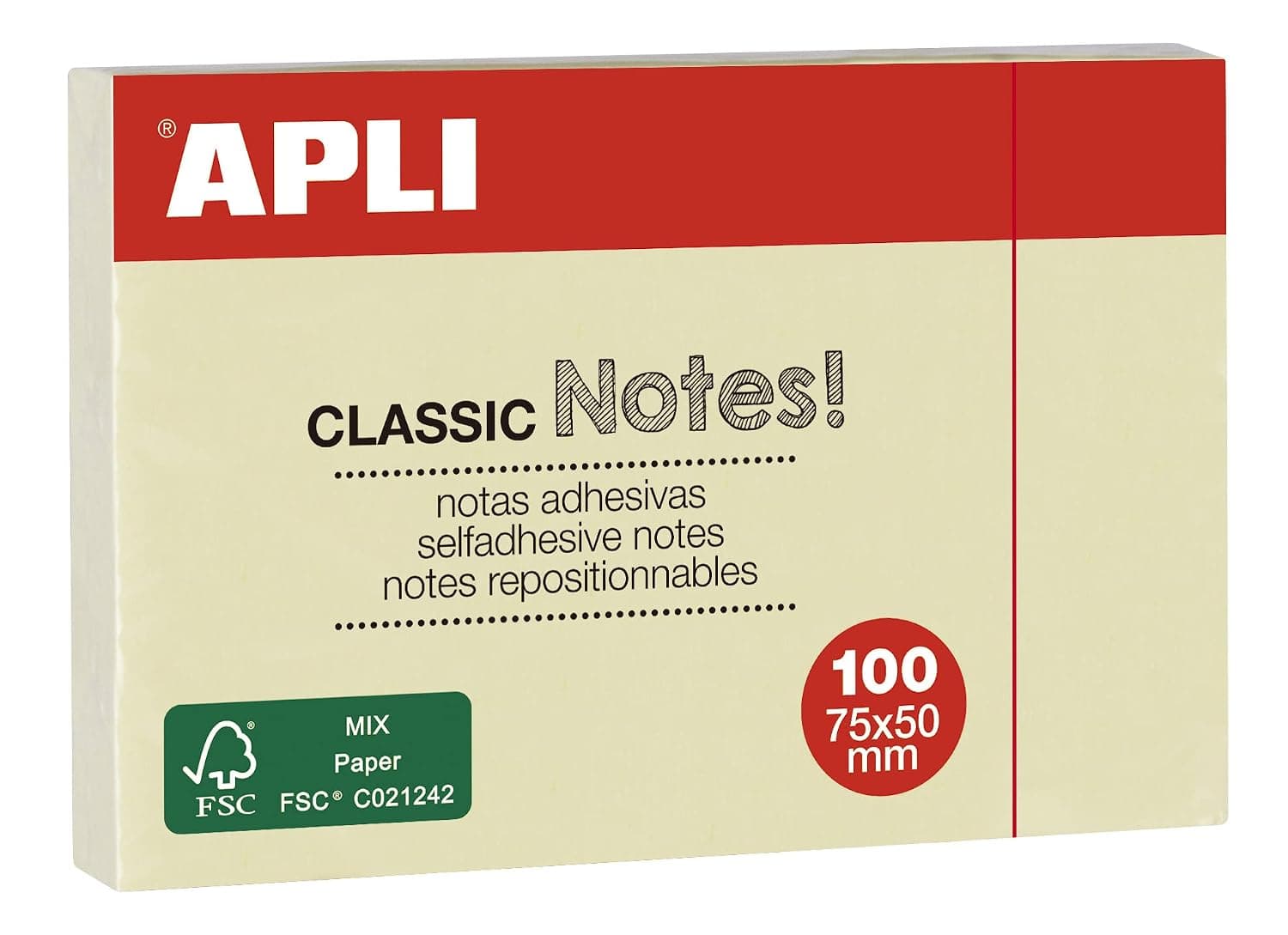 APLI Pack of 2 Notepad 50 x 75 Standard Pack