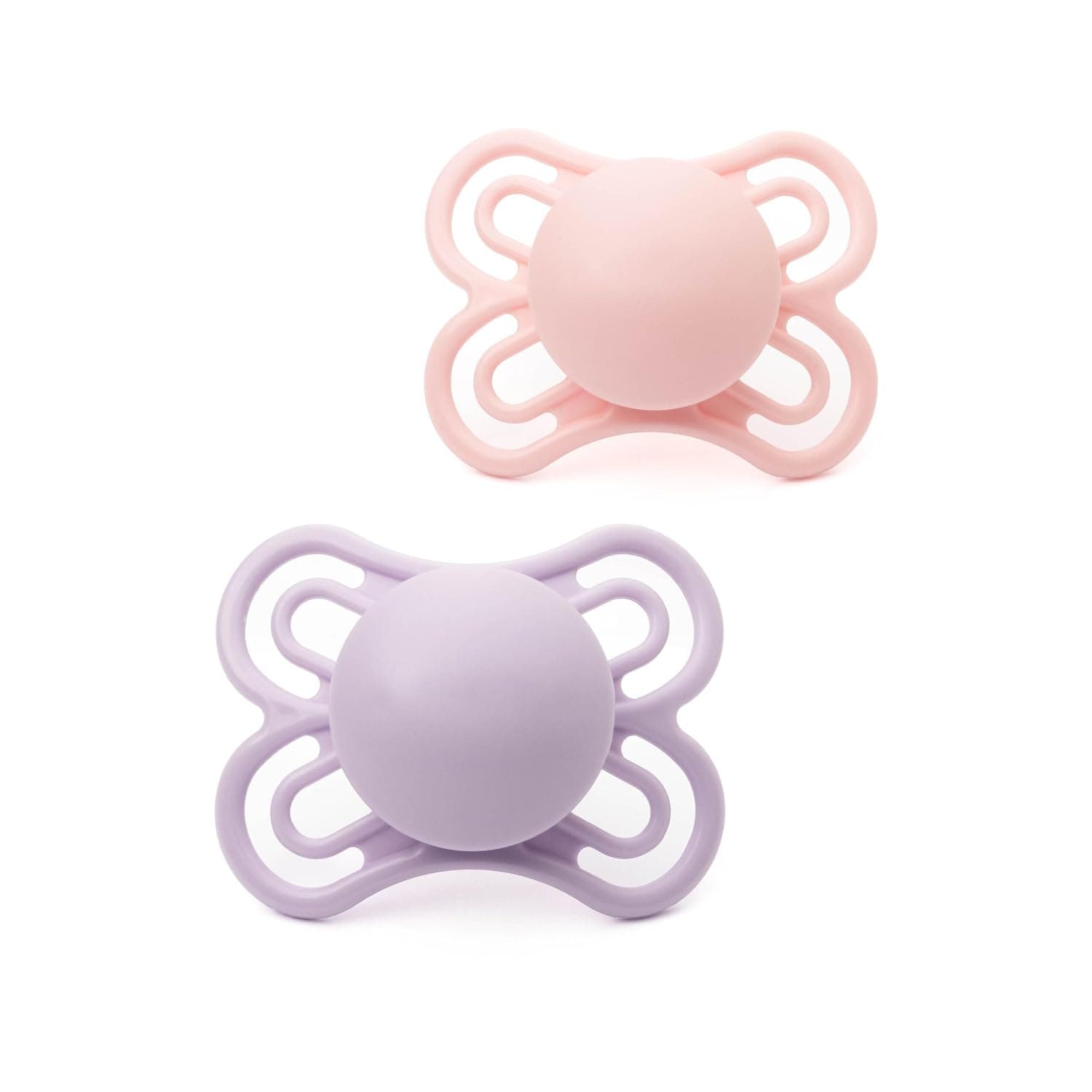 MAM Perfect Dummies, 0-6M, 2 Pack, Orthodontic Design, Pink | Thin, Flexible Teat, Comes in Dummy Steriliser Case, Baby Accessories for Newborn (Designs Vary)