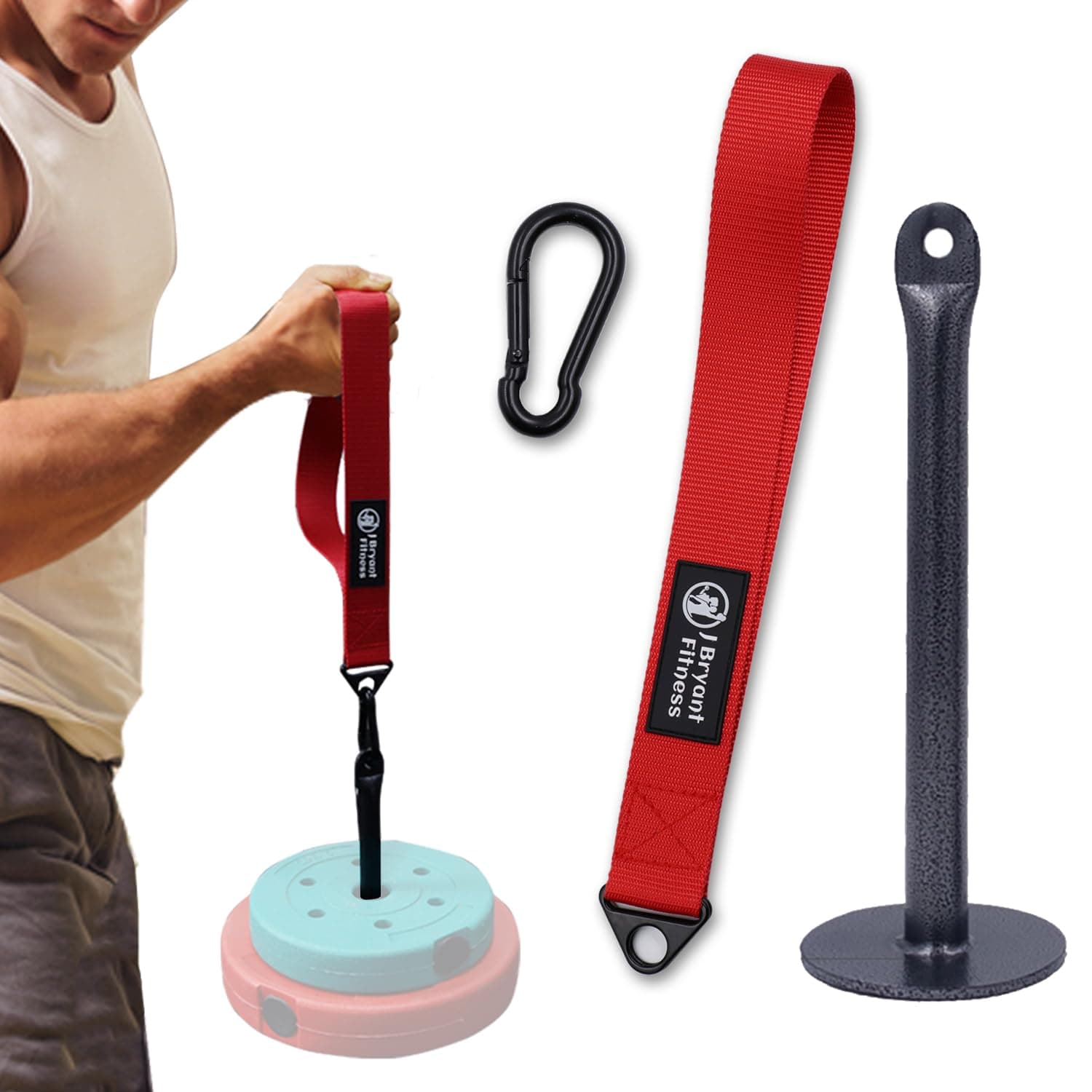 J Bryant Fitness Arm Wrestling Training Strap Belt Forearm Exercise Equipment Strengthener and Power Trainer for Cable Machine and Free Weight Workout…