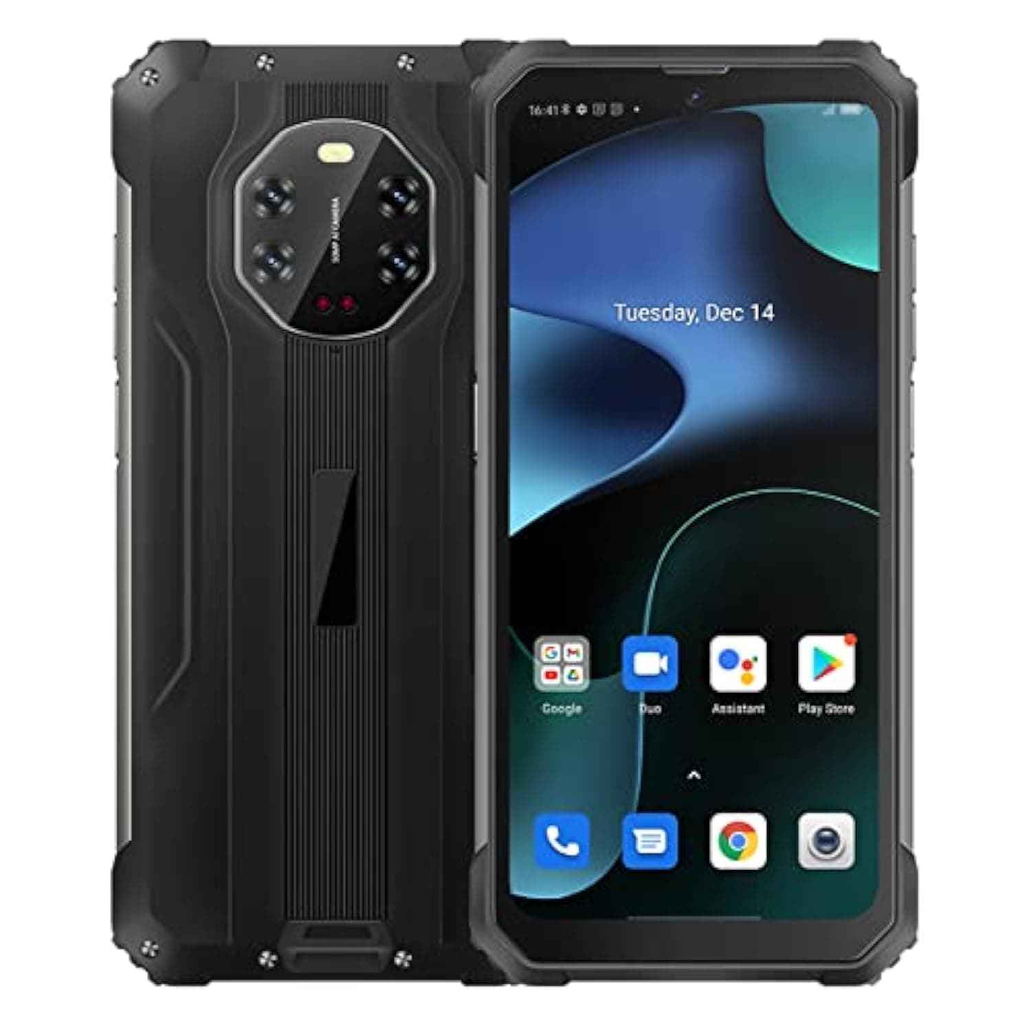 BV8800 Rugged Smartphone 90hz Screen 8GB + 128GB Helio G96 Android 11 8380mAh Phone 50MP + 16MP NFC (black)