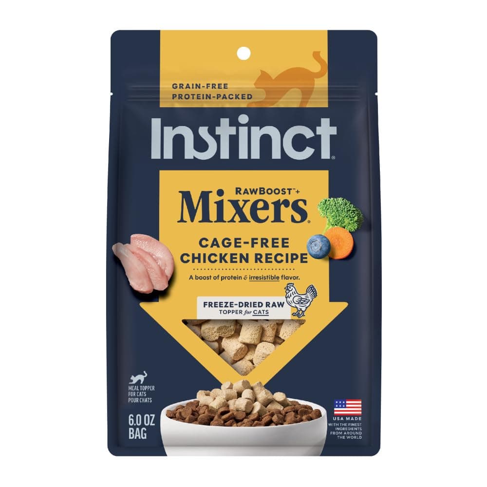 Instinct Freeze Dried Raw Boost Mixers Grain Free Cage Free Chicken Recipe All Natural Cat Food Topper by Nature's Variety, 6 oz. Bag
