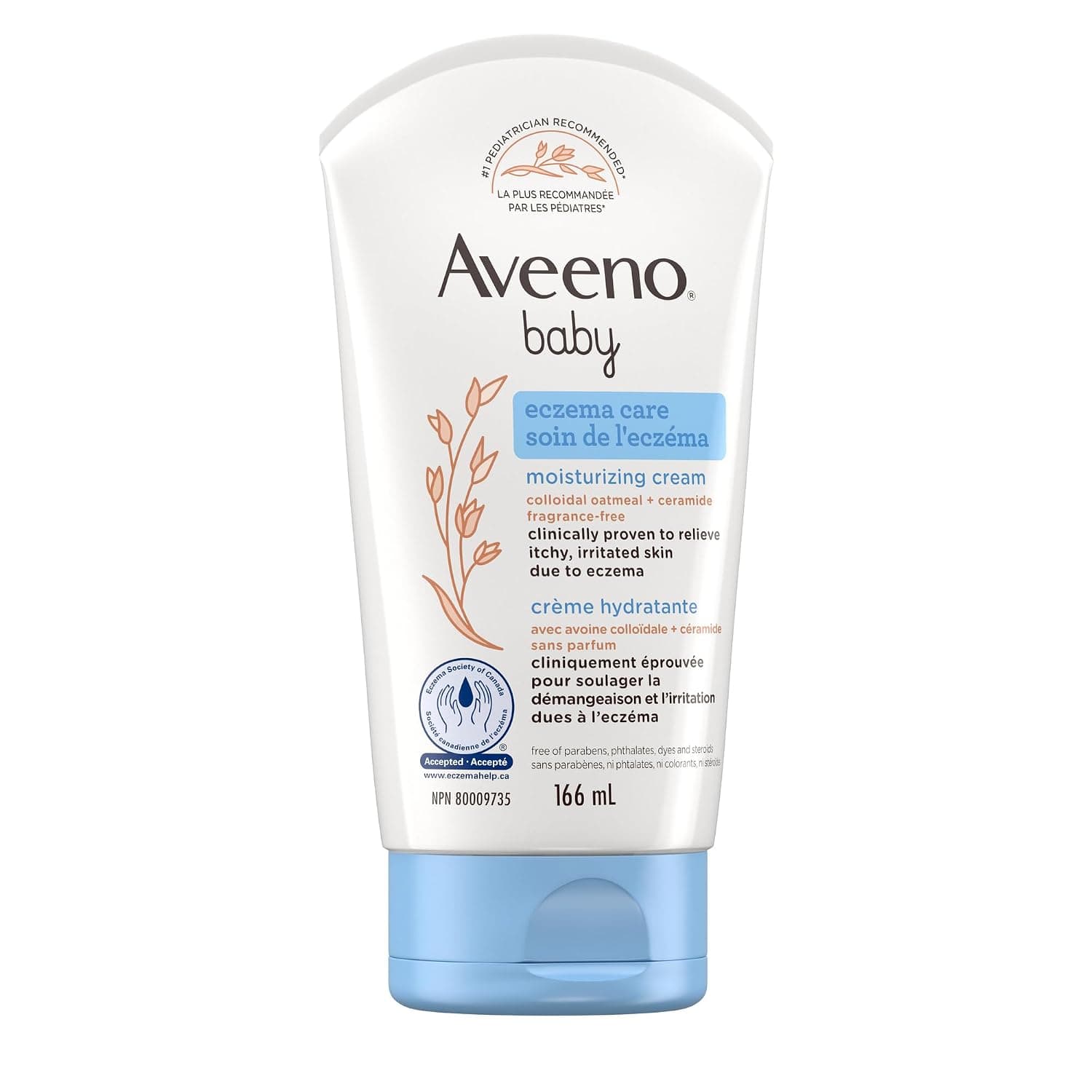 Aveeno Baby Eczema Care Moisturizing Cream - Body Lotion for irritated skin due to eczema Colloidal Oatmeal + Ceramide - 166 mL, 166 ml (Pack of 1)