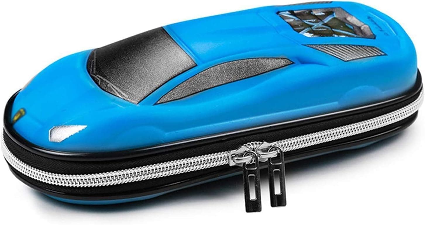 Bolivia's Supercar Pencil Case, Multi Compartments Large Storage 3D EVA Pouch, Supercar Shaped Pencil Case for Boys and Teens, Anti Shock Waterproof School Bag Organizer for Students Gift