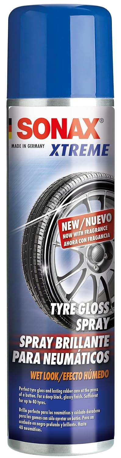 SONAX XTREME TYRE GLOSS SPRAY WET LOOK (400 ml) - Perfect tyre gloss and lasting rubber care at the press of a button | Item-No. 02353000-544