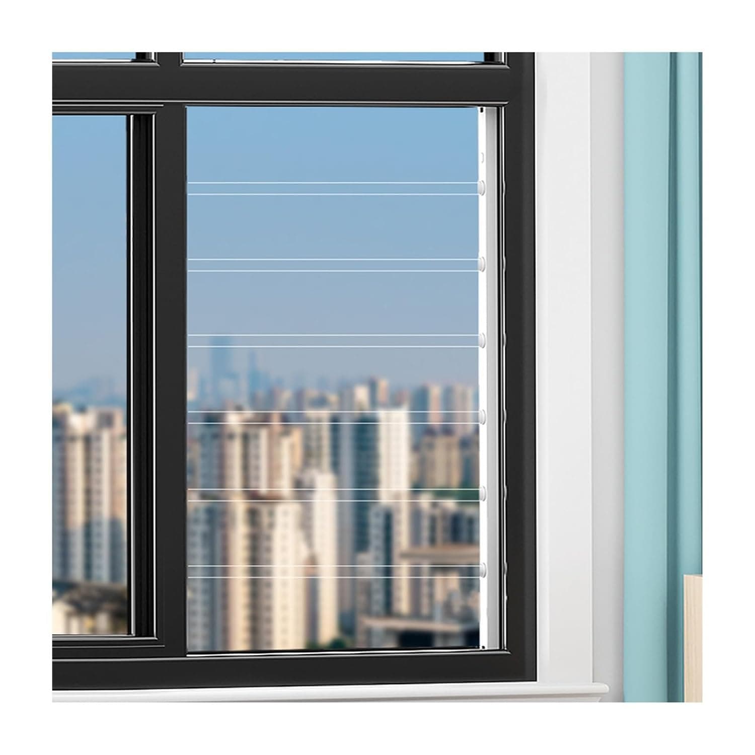 Transparent Safety Window Barriers, Fall Prevention for Pets and Kids, Hidden Safety Barrier for Hotels, Hospitals and Schools(30x150cm)