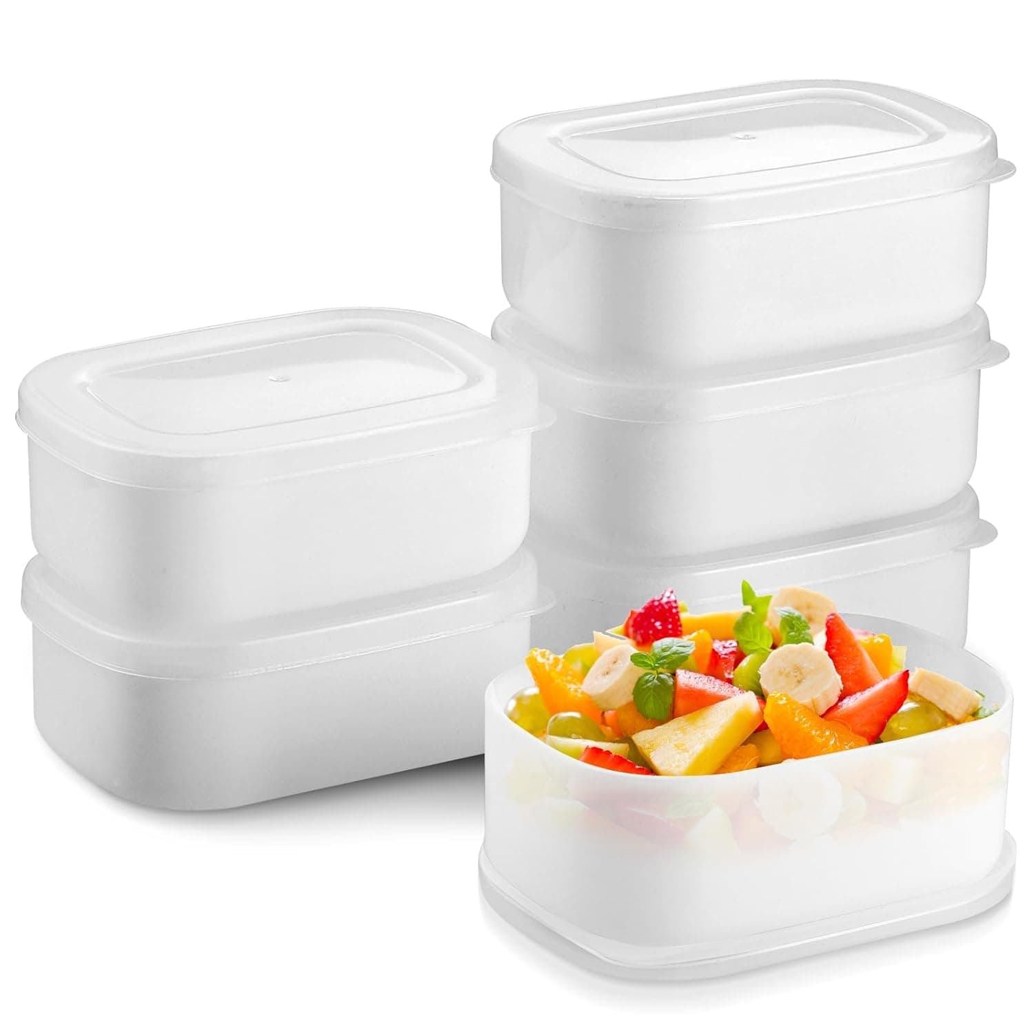 8PCS Food-Grade Freezer Containers with Lids, Bpa-Free Small Plastic Storage Containers for Meal Prep Freezing Portioning, Reusable Storage Containers Ideal for Kitchen Organization and Daily Use