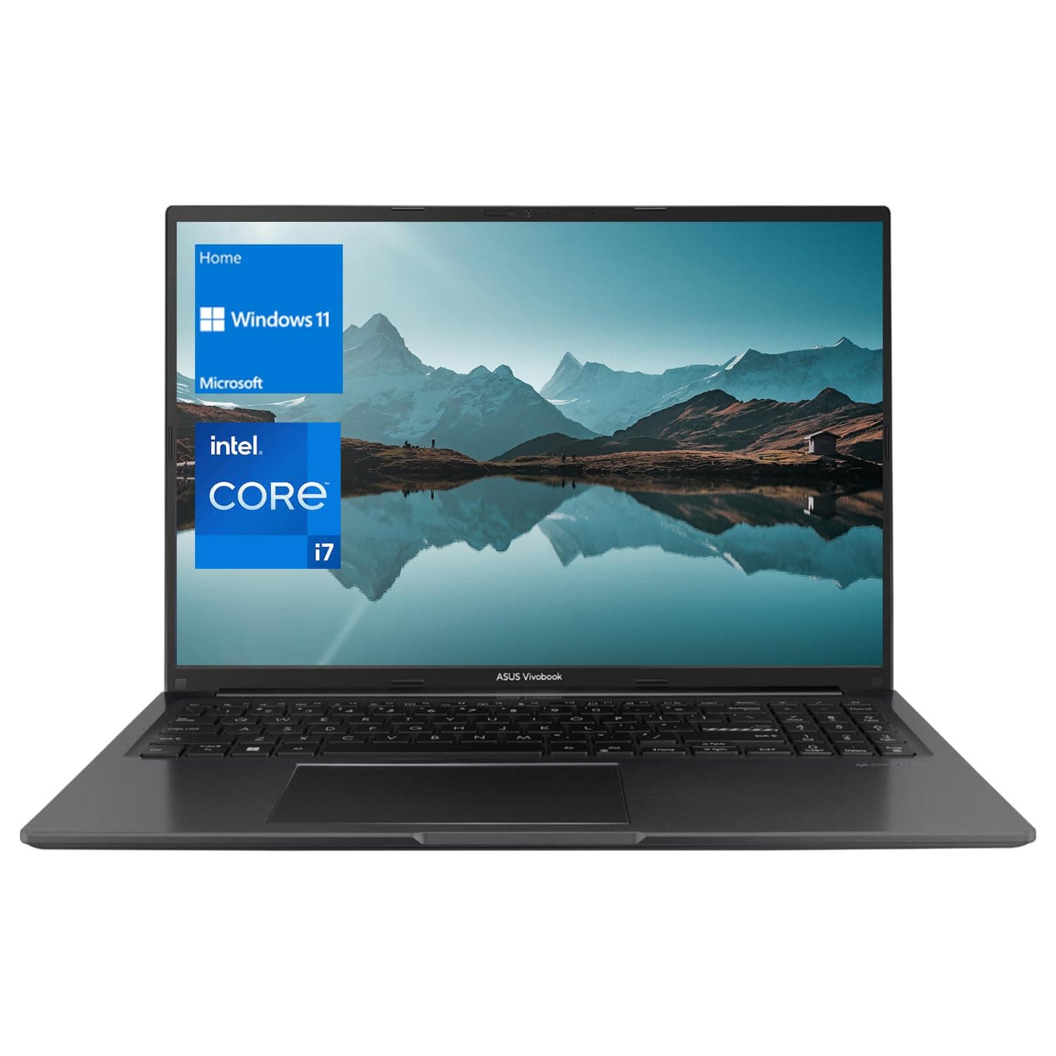 ASUS Vivobook Laptop, 16" FHD+ (1920 x 1200) Display, Intel Core i7-1255U Processor, 16GB RAM, 2TB SSD, Webcam, HDMI, Wi-Fi, Windows 11 Home, Black