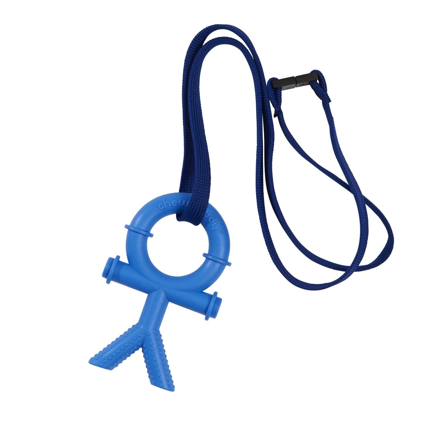 Chewbuddy Sensory Direct Stickman & Lanyard - Pack of 1, Sensory Chew or Teething Aid | for Kids, Adults, Autism, ADHD, ASD, SPD, Oral Motor or Anxiety Needs | Blue