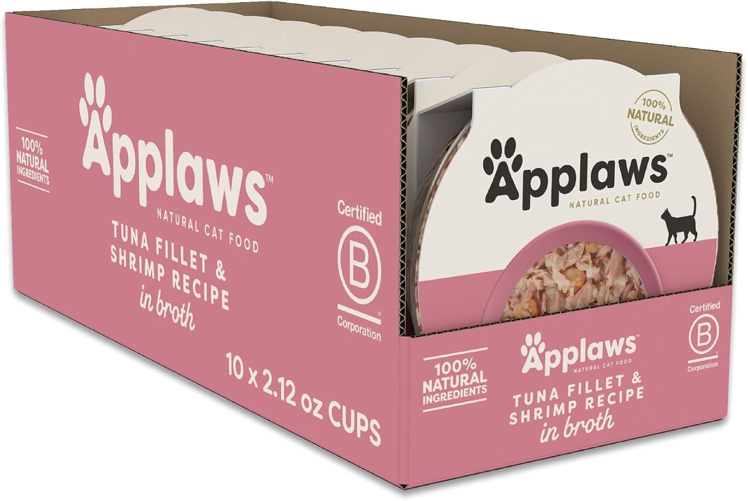Applaws Cat Wet Food Pots Tuna & Prawn Broth 60g - Case (10 Pieces)