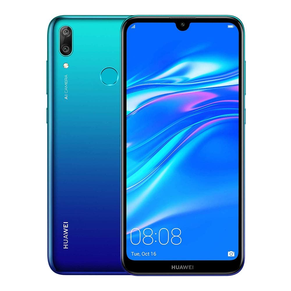 Huawei Y7 (2019) Dual-SIM 32GB ROM + 3GB RAM (GSM Only | No CDMA) Factory Unlocked 4G/LTE Smartphone (Aurora Blue) - International Version