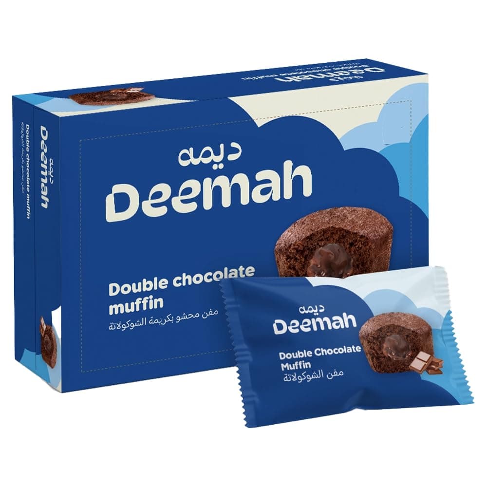 Deemah Double Chocolate Muffin Cake, 27 g - Pack of 12