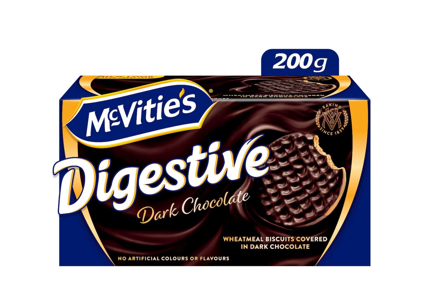 Mcvitie's Digestive Dark Chocolate Biscuits, 200G - Pack Of 1