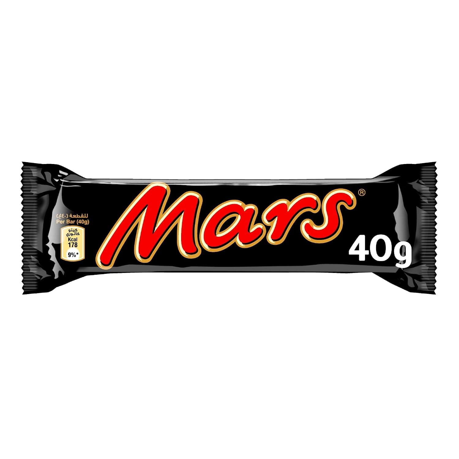 Mars Chocolate 40g Bar, with Smooth Milk Chocolate, Nougat, and Caramel, Irresistibly Good