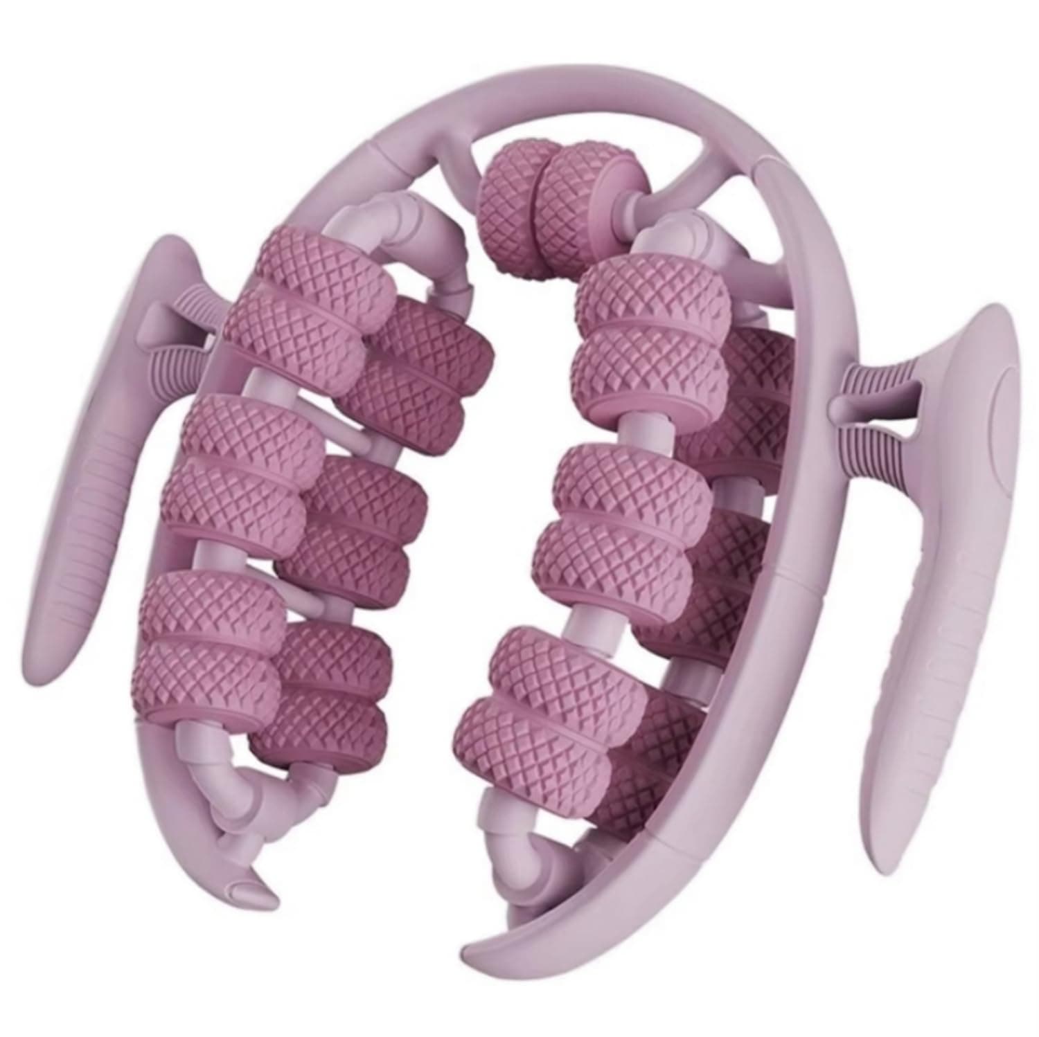 SKEIDO 26 Wheel Annular Leg Clamp Massager Anti Cellulite Body Slimming Roller for Waist Leg Arm Buttocks Massage 360 Degree All Round Relaxation Calf Muscle Relief Hand Massage (Pink)