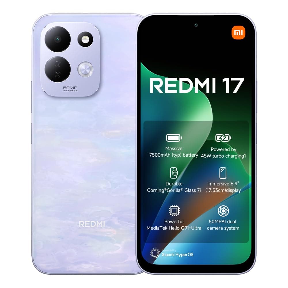 Redmi 17 Dual SIM – 4GB RAM, 256GB Storage, 4G, Lotus Purple - Global Version