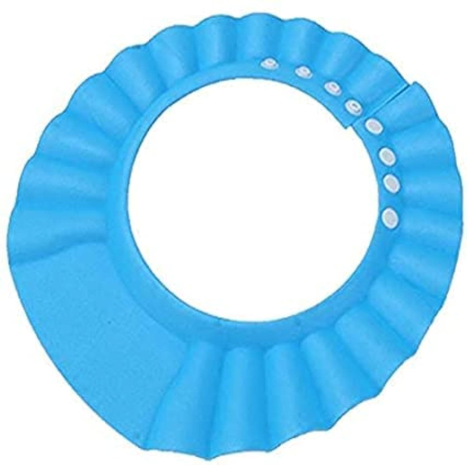 Baby Shower Waterproof Hat Ears and Eyes Protective Adjustable Size Shampoo Cap - Blue