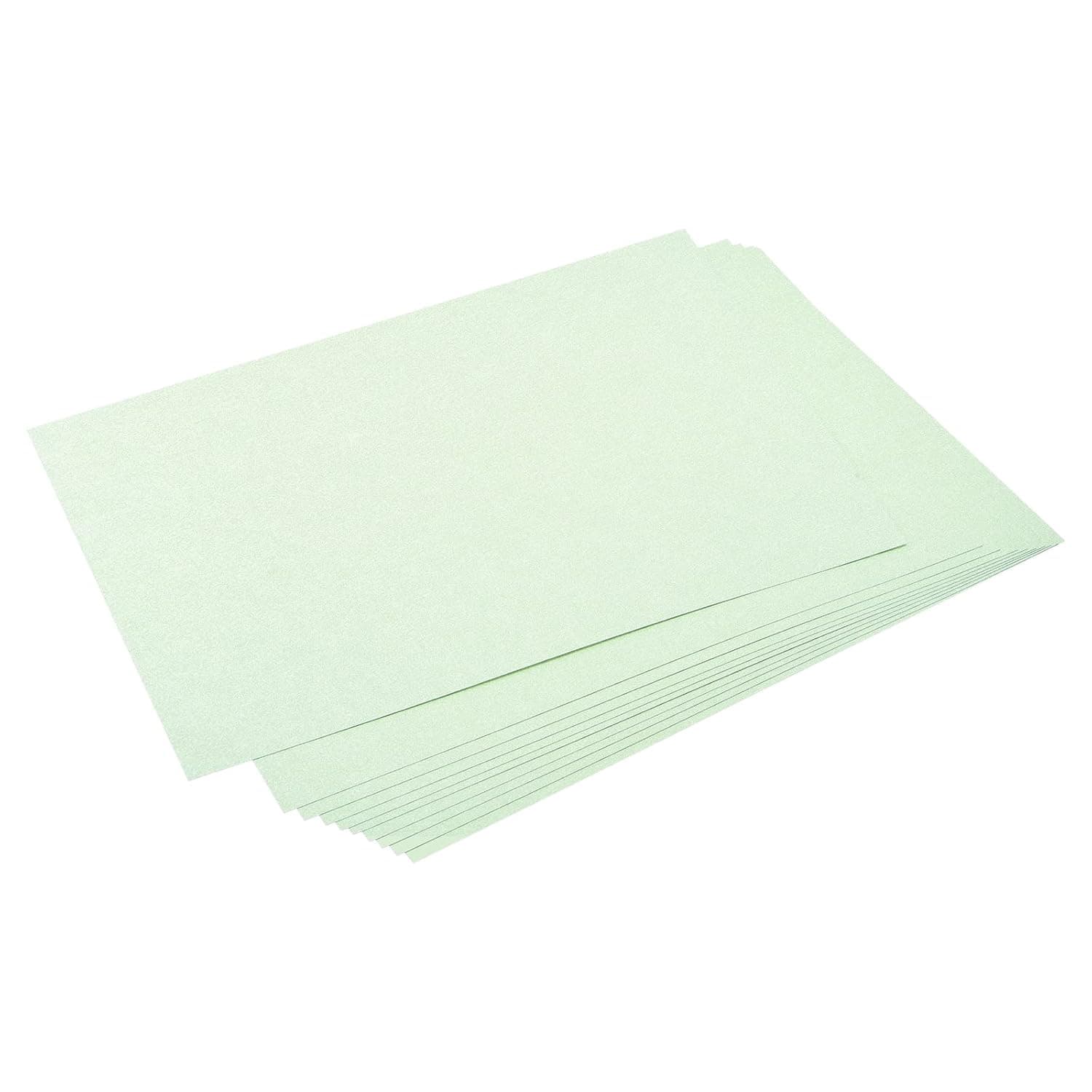 MECCANIXITY Shimmer Cardstock Paper 25 Sheets, Pearlescent Card Stock 8x11.5 Inch 92 Lb/250gsm, Craft, Scrapbook, Cover, Gift Wrapping, Wedding Invitation, Birthday Card, Light Green