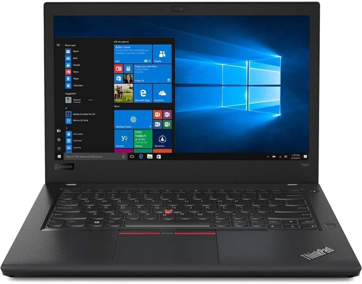 Lenovo ThinkPad T480 14" FHD Business Laptop, Intel Core i5-8250U, 16GB DDR4 RAM, 512GB SSD, CAM, Fingerprint Reader,Backlit Keyboard,Windows 10 Pro 64-bit (Renewed)