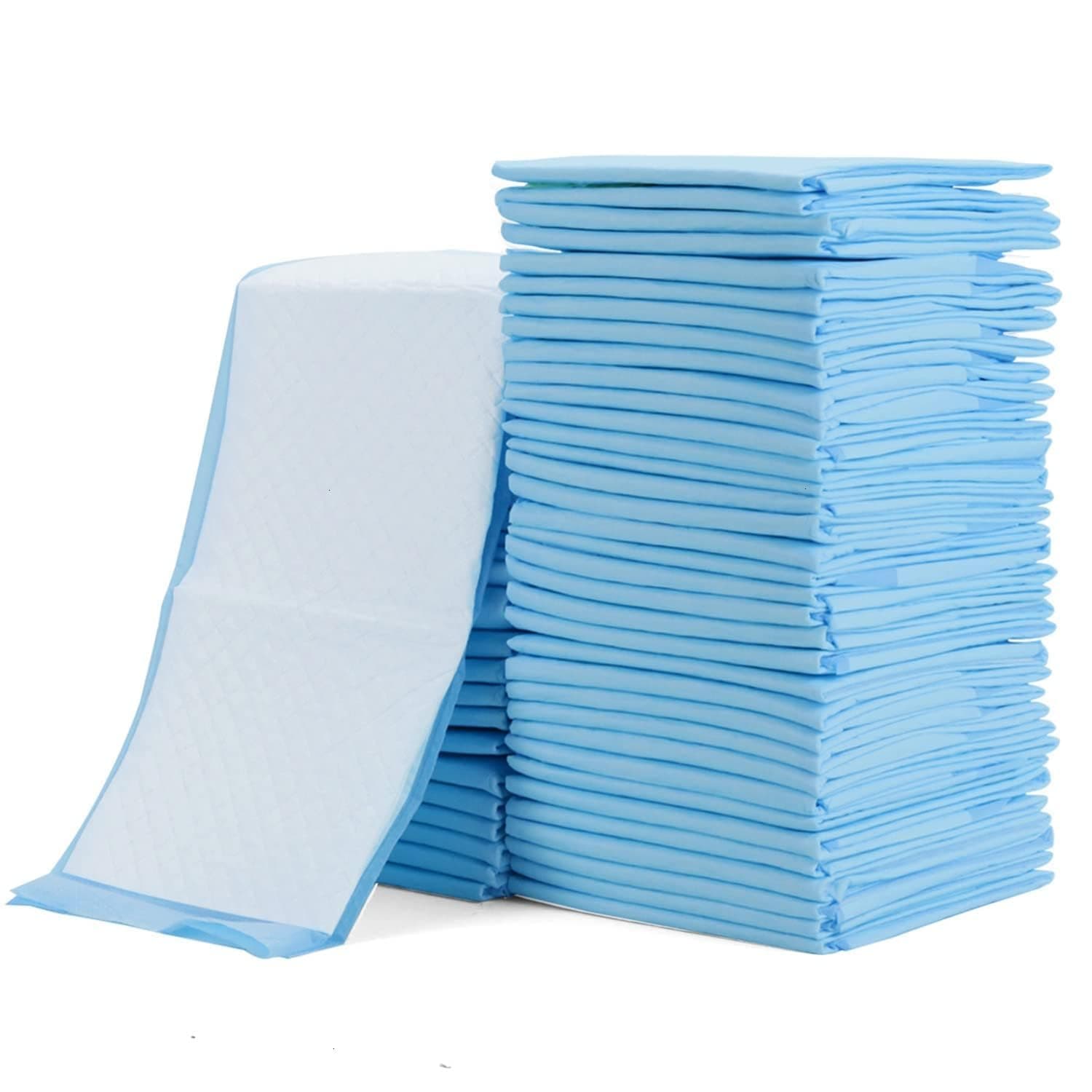 100 Pack Disposable Changing Pads Baby Disposable Underpads Waterproof Diaper Changing Pad Breathable Underpads Bed Table Protector Mat, 17 Inches x 13 Inches (100)