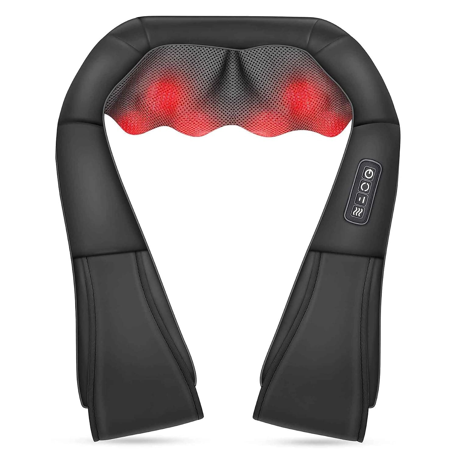 Neck & Shoulder Massager with Heating Function, Deep Tissue 3D Kneading Pressure Shiatsu Electric Massage for Muscle Pain for Office Chair Car & Home Use