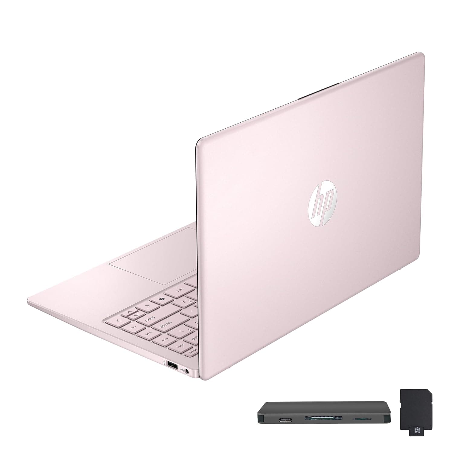 HP Stream 14" HD BrightView Laptop, Intel Processor N150, 16GB RAM, 288GB Storage (128GB UFS + 160GB SSD Docking Station Set), Intel Graphics, HD Webcam, Wi-Fi, 1 Year Office 365, Win 11 S, Pink