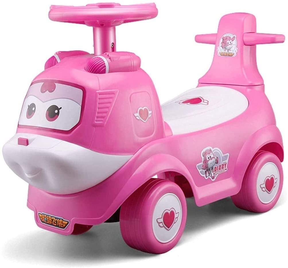Buggies and strollers Children shilly-car toys for children 1-3 years old infant baby gift Age mute walker hyperactivity trolley rotating gyro drift swing swing car (color: pink, size: 58x27x38