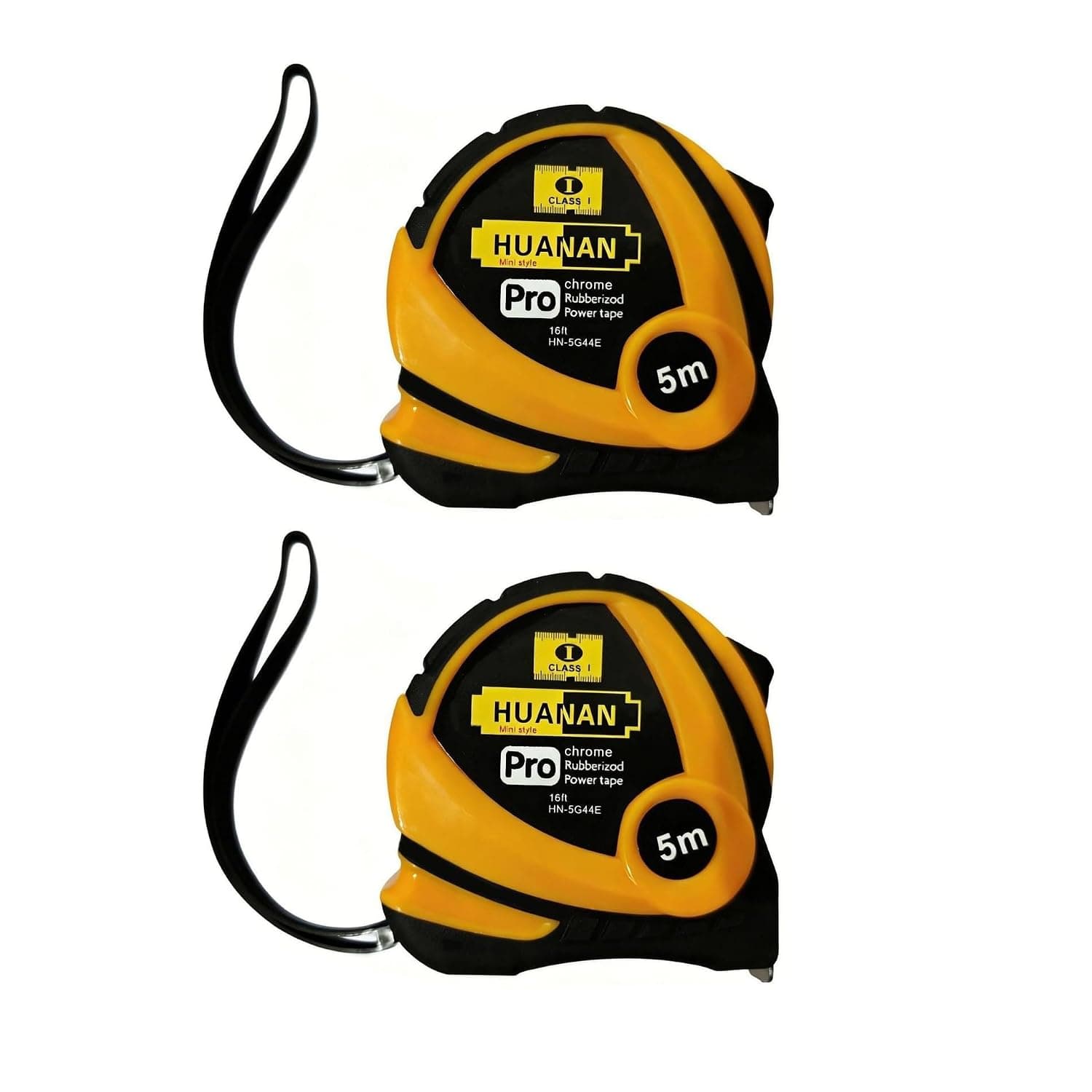 MOMENT 2 Pack 5M Retractable Tape Measure, 5 Meter/16 Feet Dual Unit Short Measuring Tape, Durable Steel with Auto Lock, Tip Hook and Shock Absorbent ABS Case,Easy to Read, 5mx19mm (Yellow)