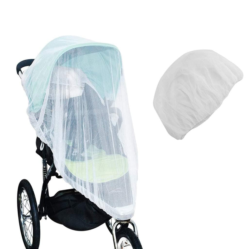 HANNEA® Baby Mosquito Net for Stroller, Car Seat, Bassinet, Cradle & Pram – Breathable Elastic Mesh Insect Cover, Universal Fit, White